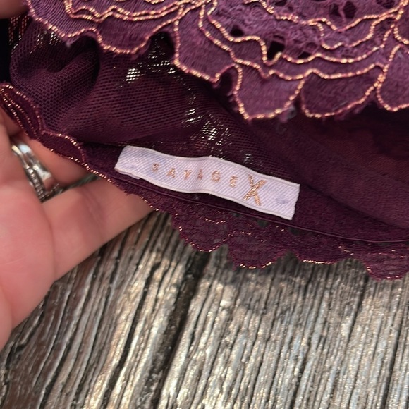 Savage X Fenty Burgundy Lace Bra 36B - Picture 6 of 7
